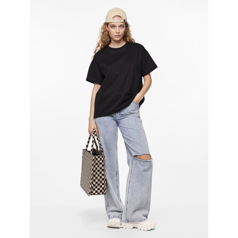 PIECES Skylar kortærmet oversized t-shirt - Sort