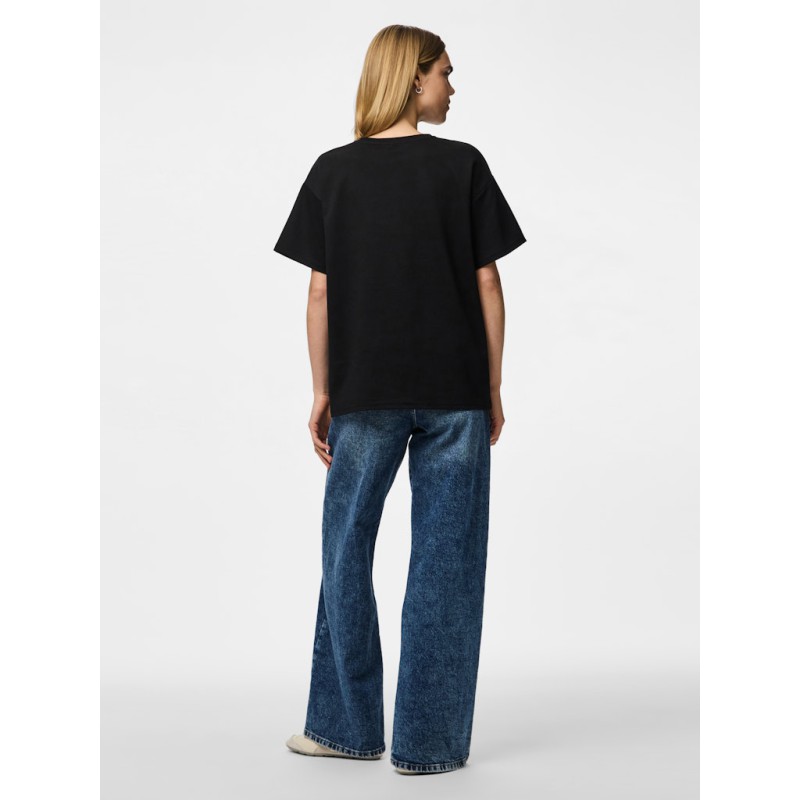 PIECES Skylar kortærmet oversized t-shirt - Sort