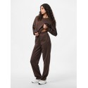 PIECES Chilli højtaljet straight sweatpants - Hot Fudge