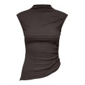 JDY Nila ærmeløs funnel neck top - Chocolate Torte
