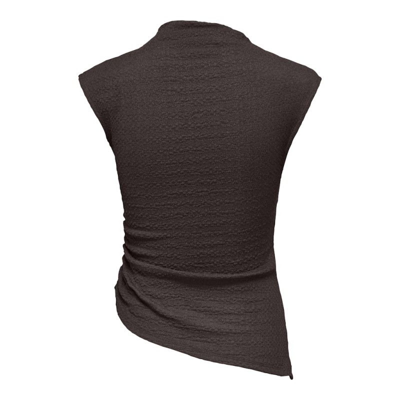 JDY Nila ærmeløs funnel neck top - Chocolate Torte