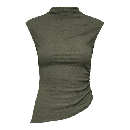 JDY Nila ærmeløs funnel neck top - Black Olive