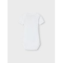 NAME IT BABY Unisex kortærmet body 3 pack - bright white