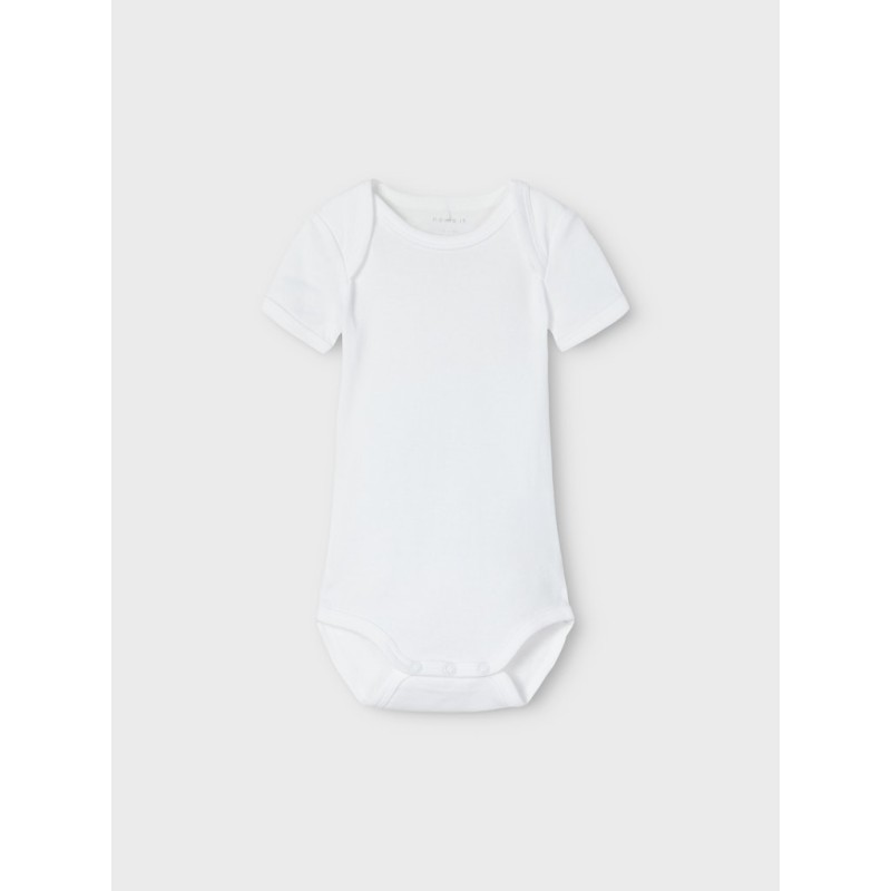 NAME IT BABY Unisex kortærmet body 3 pack - bright white