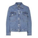 PIECES Elma denim jakke - Medium Blue Denim