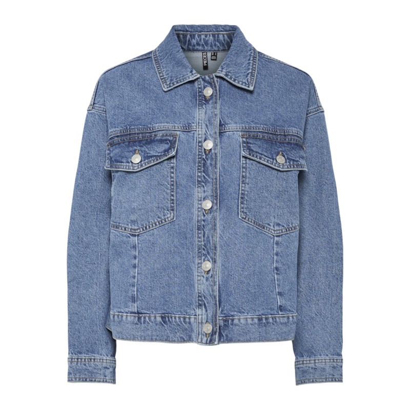 PIECES Elma denim jakke - Medium Blue Denim