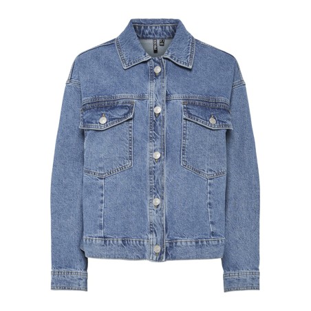 PIECES Elma denim jakke - Medium Blue Denim