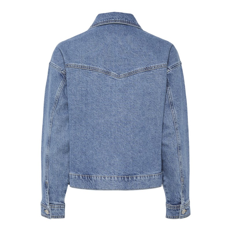 PIECES Elma denim jakke - Medium Blue Denim