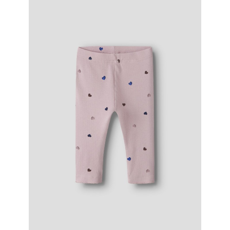 NAME IT BABY Nutti leggings - Burnished Lilac HEARTS