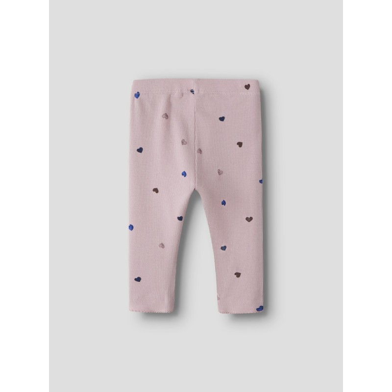 NAME IT BABY Nutti leggings - Burnished Lilac HEARTS