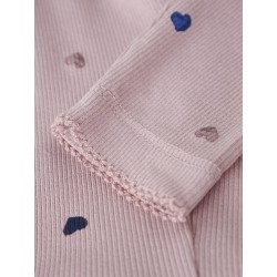 NAME IT BABY Nutti leggings - Burnished Lilac HEARTS