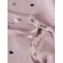 NAME IT BABY Nutti længærmet bodystocking - Burnished Lilac HEARTS