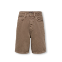ONLY & SONS JUNIOR fade loose denim shorts - Brown Denim