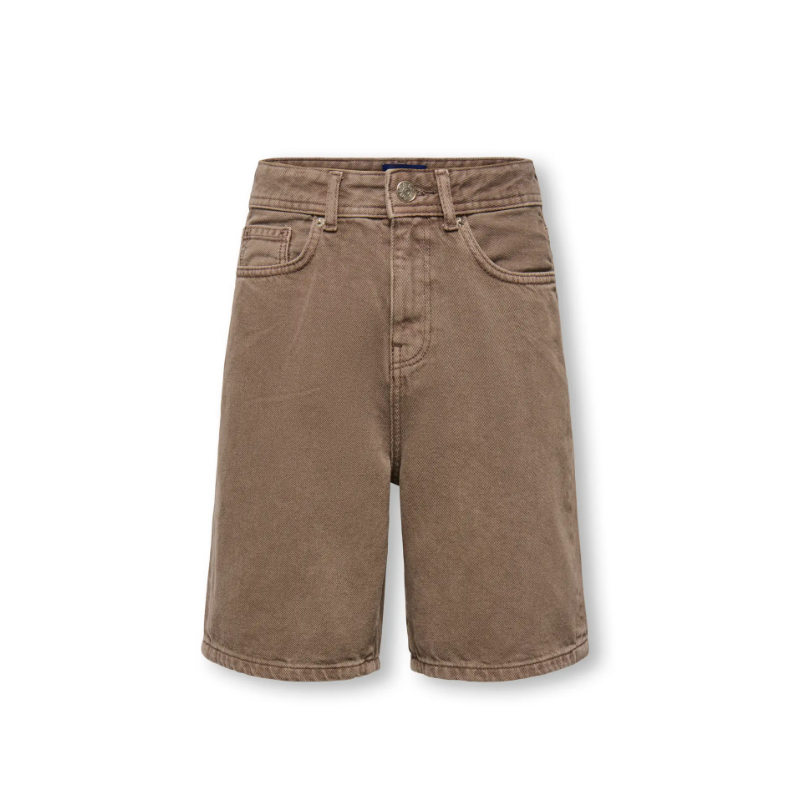ONLY & SONS JUNIOR fade loose denim shorts - Brown Denim