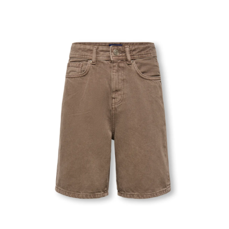 ONLY & SONS JUNIOR fade loose denim shorts - Brown Denim