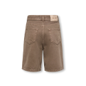 ONLY & SONS JUNIOR fade loose denim shorts - Brown Denim