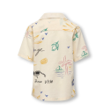 ONLY & SONS JUNIOR Luke resort kortærmet skjorte - Antique White SKETCH COLORS