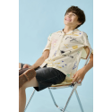 ONLY & SONS JUNIOR Luke resort kortærmet skjorte - Antique White SKETCH COLORS