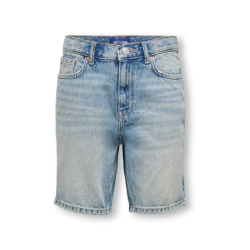 ONLY & SONS JUNIOR Edge tint denim shorts - Medium Blue Denim TINTED