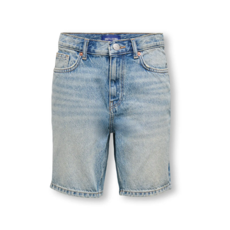 ONLY & SONS JUNIOR Edge tint denim shorts - Medium Blue Denim TINTED