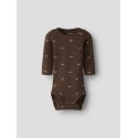 NAME IT BABY Frino langærmet body - Rocky Road