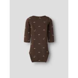 NAME IT BABY Frino langærmet bodystocking - Rocky Road
