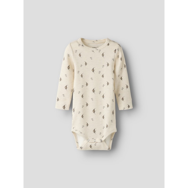 NAME IT BABY Fisher langærmet body - Peyote