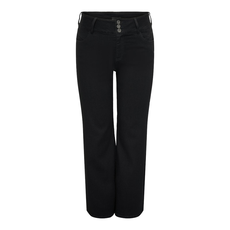 ONLY CARMAKOMA Anna hw wide denim jeans - Black