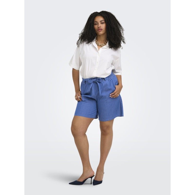 ONLY CARMAKOMA Nova Azure Talia shorts - Medium Blue Denim