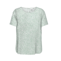 ONLY CARMAKOMA Nova bech life kortærmet t-shirt - Jadeite coffee leaf