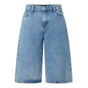 PIECES Sky mellem taljet skater denim shorts - Medium Blue Denim