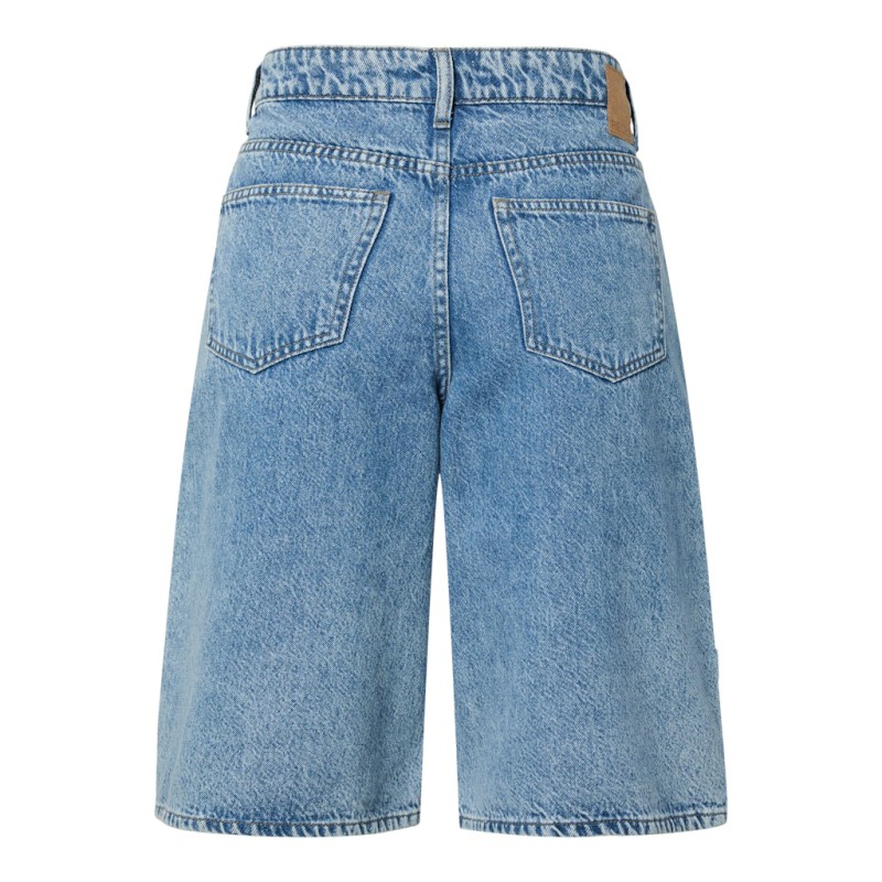 PIECES Sky MW denim shorts - Medium Blue Denim