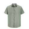 JACK & JONES Sommer kortærmet hør skjorte - New Sage