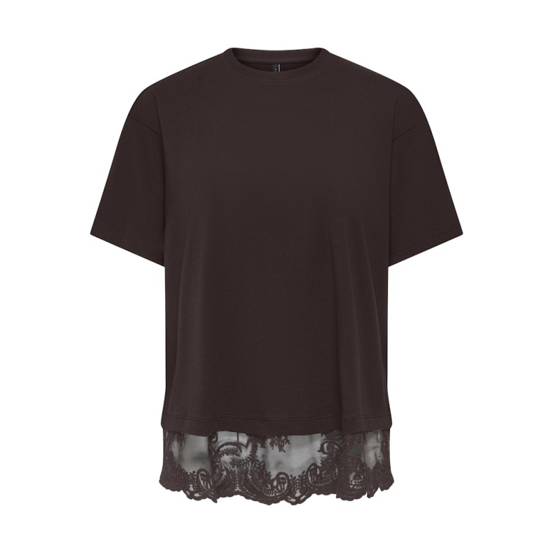 ONLY Vivi kortærmet blonde T-shirt - Chocolate Torte