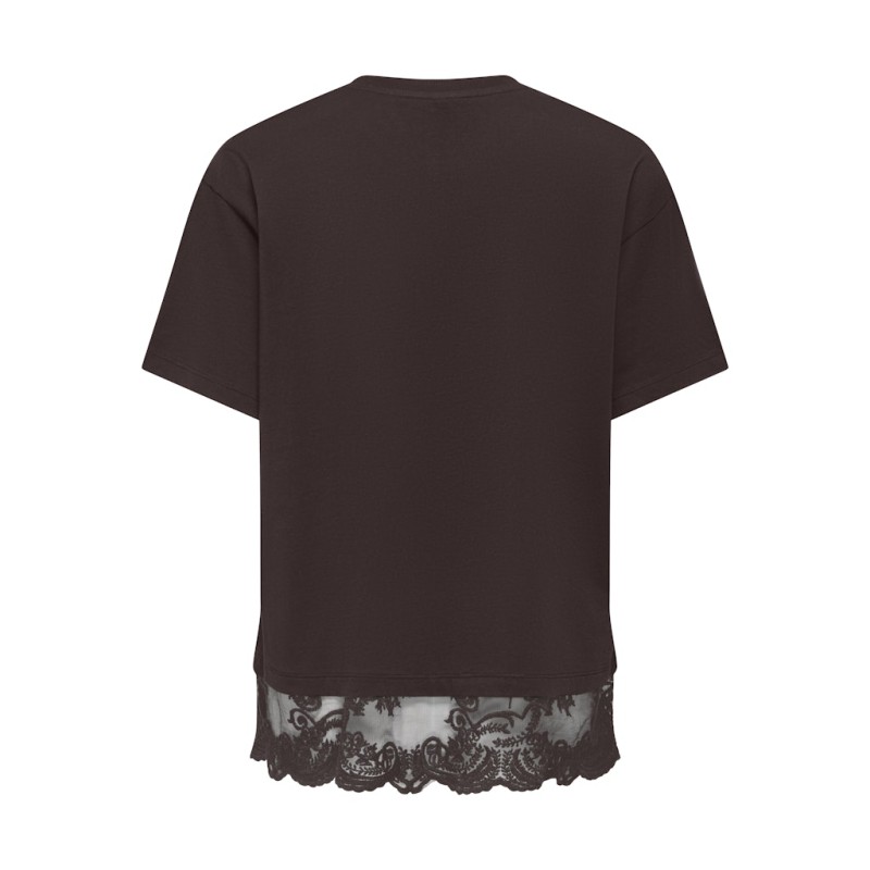 ONLY Vivi kortærmet blonde T-shirt - Chocolate Torte