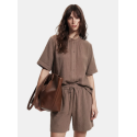 PIECES Sastina HW shorts - Coffee Quartz