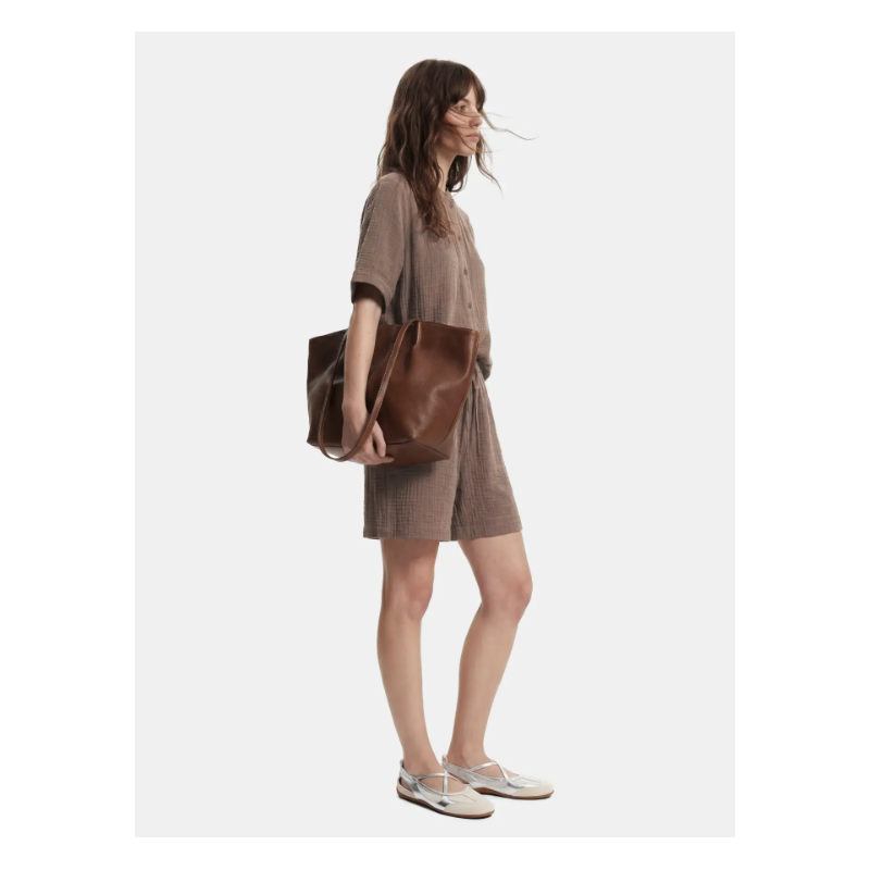 PIECES Sastina HW shorts - Coffee Quartz