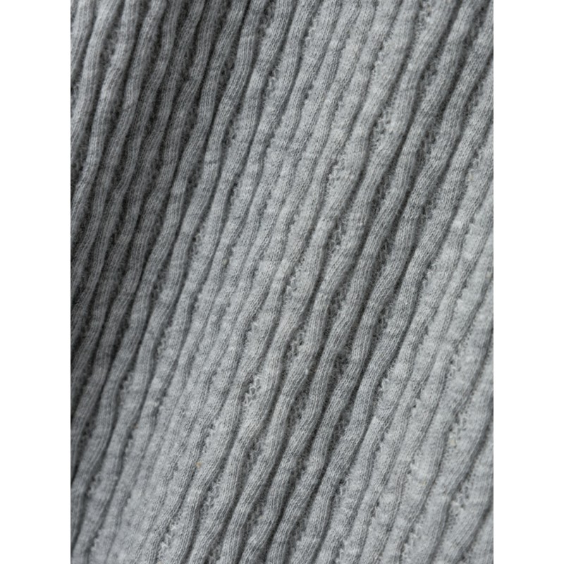 LMTD Ninusa langærmet u-hals bluse - Grey Melange