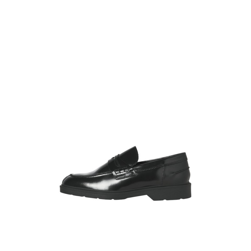 JACK & JONES Dax læder loafers - sort
