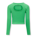 KIDS ONLY Nessa langærmet cut out top - Island Green