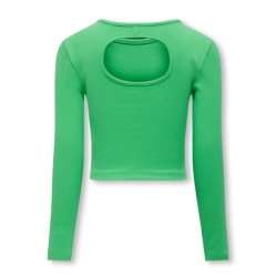 KIDS ONLY Nessa langærmet cut out top - Island Green