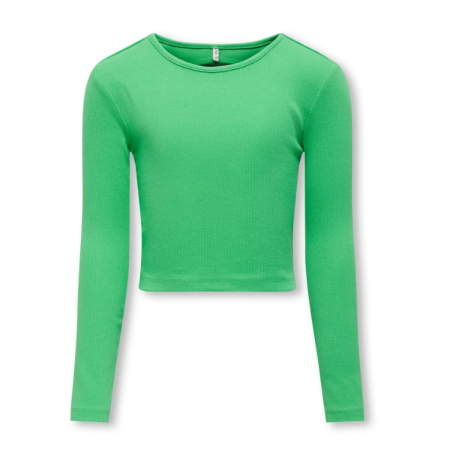 KIDS ONLY Nessa langærmet cut out top - Island Green