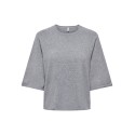 ONLY Loyal 2/4 kortærmet strik - Light Grey Melange