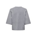 ONLY Loyal 2/4 kortærmet strik - Light Grey Melange