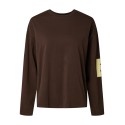 PIECES Ria Fany langærmet t-shirt - Hot Fugde