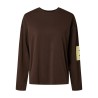 PIECES Ria Fany langærmet t-shirt - Hot Fugde