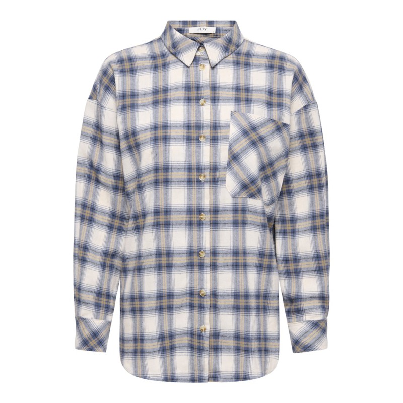 JDY Mauve langærmet ternet loose fit skjorte