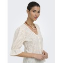 JDY Jakobe 2/4 blonde top - Egret