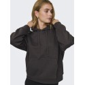 ONLY Best langærmet hoodie - Chocolate Torte
