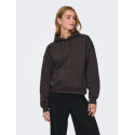 ONLY Best langærmet hoodie - Chocolate Torte